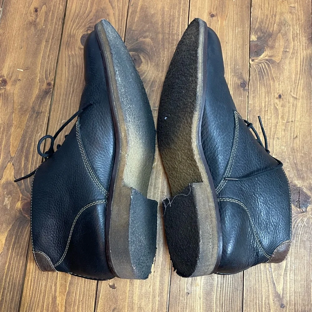Johnston and Murphy black leather lace up boots Mens size 10